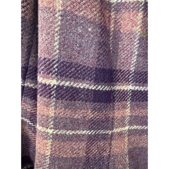 Vintage Chadwick's Wool Blazer Womens Sz 14 Boston Purple Plaid Preppy - Picture 5 of 14